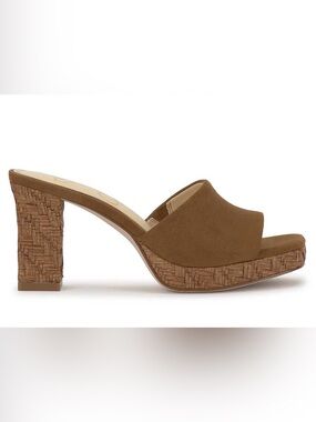 Elyzza High Heel Slide in Tuscan Tan Size 6